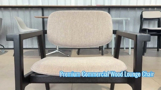 Premium Ash Wood Commercial Lounge Chair for Modern Spaces